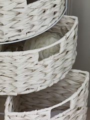 Cream Woven Corner Storage Drawers - Image 2 of 6