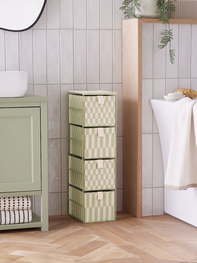 Green Sage Geo Print Storage Drawers - Image 1 of 7