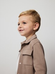 Tan Brown 100% Cotton Jersey Shirt and Joggers Set 3 Piece (3mths-7yrs) - Image 4 of 11