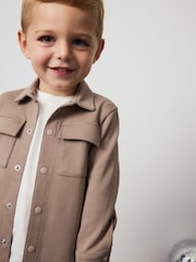 Tan Brown 100% Cotton Jersey Shirt and Joggers Set 3 Piece (3mths-7yrs) - Image 5 of 11