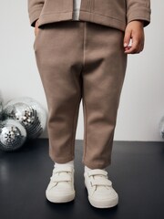 Tan Brown 100% Cotton Jersey Shirt and Joggers Set 3 Piece (3mths-7yrs) - Image 6 of 11