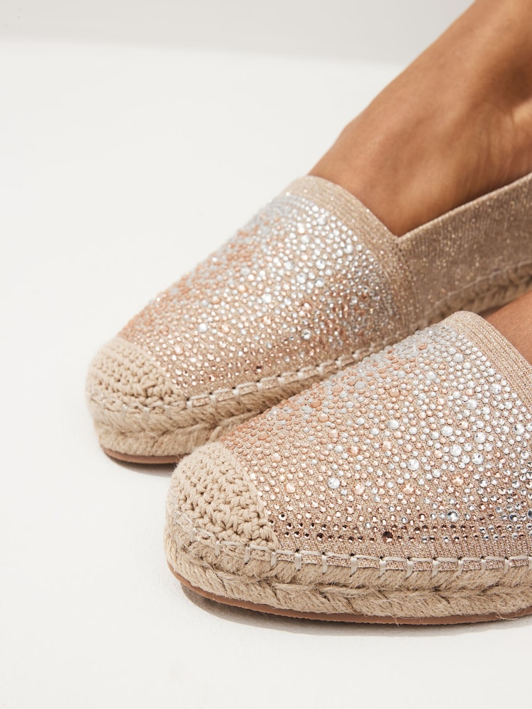Rose Gold Forever Comfort® Flat Espadrilles Shoes - Image 4 of 7