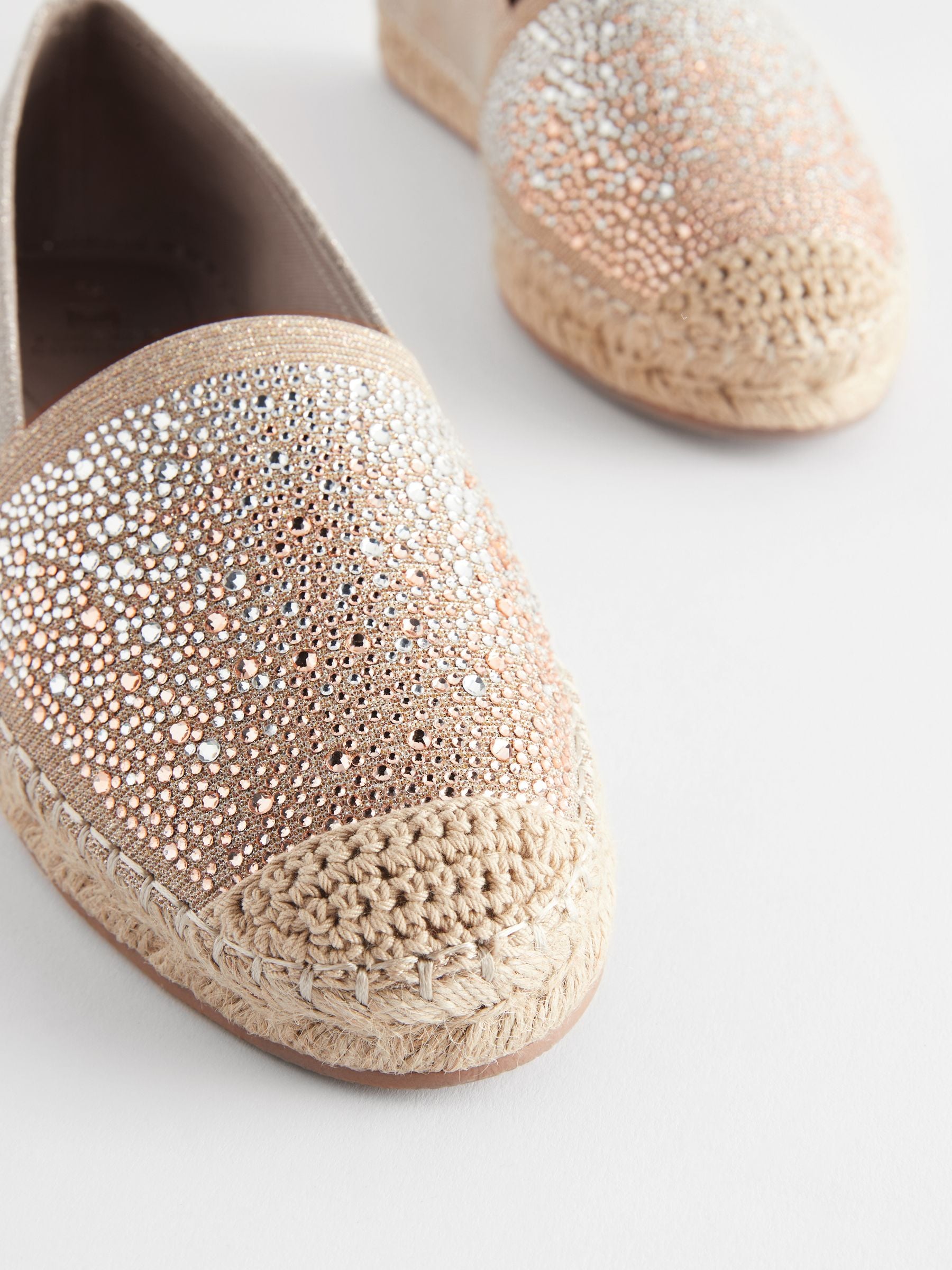 rose gold espadrilles