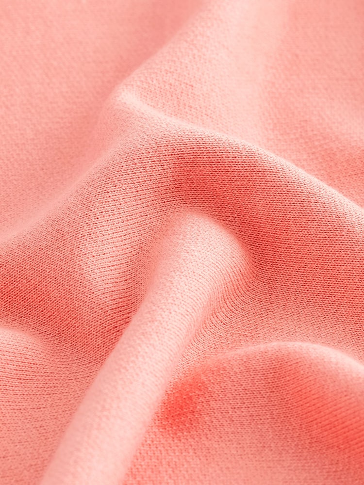 Coral Pink Relaxed Fit Jersey Short Sleeve Dress - Image 5 of 5