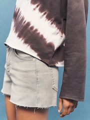 Navy Tie Dye Relaxed Fit Slouch Sweat Top - Image 4 of 6