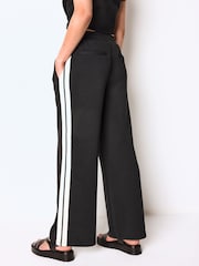 Schwarz - Slinky Wide Leg Side Stripe Track Trousers - Bild 12 von 12