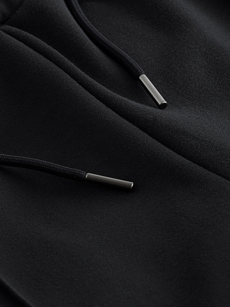 Black Slinky Wide Leg Corduroy Side Stripe Track Trousers - Image 7 of 7