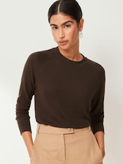 Chocolate Brown Cosy Soft Touch Lightweight Jumper Top - Image 1 of 6