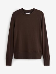 Chocolate Brown Cosy Soft Touch Lightweight Jumper Top - Image 5 of 6