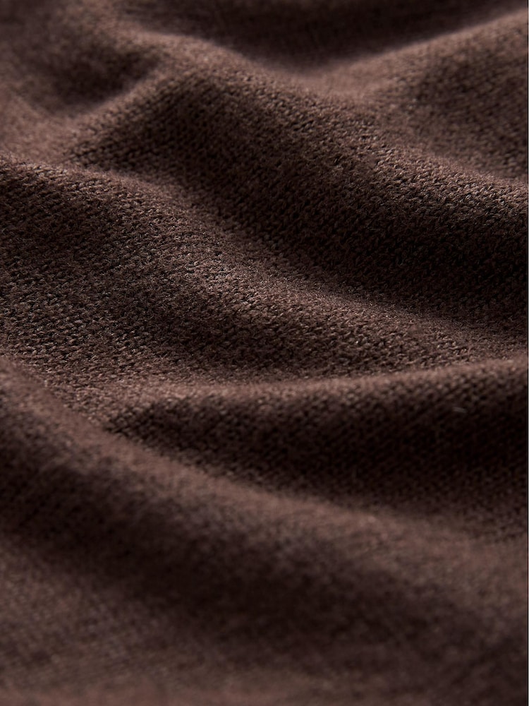 Chocolate Brown Cosy Soft Touch Lightweight Jumper Top - Image 6 of 6