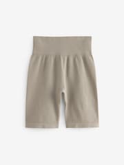 Grey High Waist Ribbed Cycling Shorts - Image 5 of 6