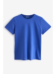 Black/White/Coral/Stripe/Cobalt Crew Neck Cotton Rich T-Shirt 5 Pack - Image 5 of 10