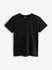 Black/White/Coral/Stripe/Cobalt Crew Neck Cotton Rich T-Shirt 5 Pack - Image 8 of 10