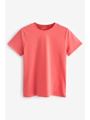 Black/White/Coral/Stripe/Cobalt Crew Neck Cotton Rich T-Shirt 5 Pack - Image 9 of 10