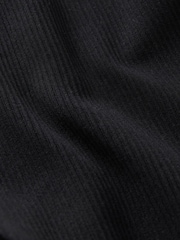 Zwart - Geribbelde fietsshort met hoge taille - Image 6 of 6