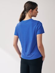 Cobalt Blue Essential Pure Cotton Short Sleeve Crew Neck T-Shirt - Image 3 of 6