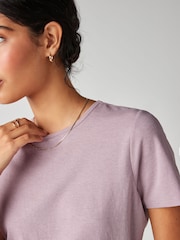 Pink The Everyday Crew Neck Cotton Rich Short Sleeve T-Shirt - Image 4 of 6