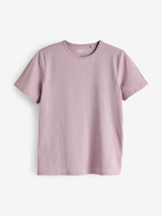 Pink The Everyday Crew Neck Cotton Rich Short Sleeve T-Shirt - Image 5 of 6