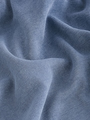 Blue Wash Oversized Relaxed Fit Boxy Heavyweight Crew Neck T-Shirt - Image 6 of 6