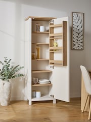 Cream Malvern Oak Effect Kitchen Larder Cupboard - Image 3 of 12