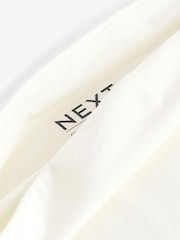 Ecru White Shorter Length Cotton Rich Bandeau Boobtube Top - Image 7 of 7