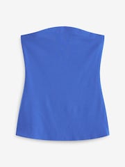 Kobaltowy niebieski - Cotton Rich Bandeau Boobtube Top - Image 5 of 6