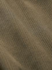 Khaki Green High Waist Ribbed Cycling Shorts - Image 6 of 6
