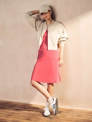Coral Pink Sleeveless Slouch V-Neck Mini Dress - Image 3 of 6