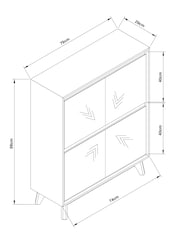 Light Natural Hayford Shoe Storage Cabinet - Image 4 of 10