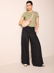 Olive Green The Everyday Crew Neck Cotton Rich Short Sleeve T-Shirt - Image 2 of 5