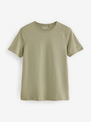 Olive Green The Everyday Crew Neck Cotton Rich Short Sleeve T-Shirt - Image 5 of 5