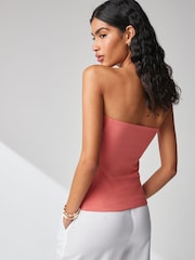 Rosa - Top Boobtube Bandeau rico en algodón - Imagen 3 de 6