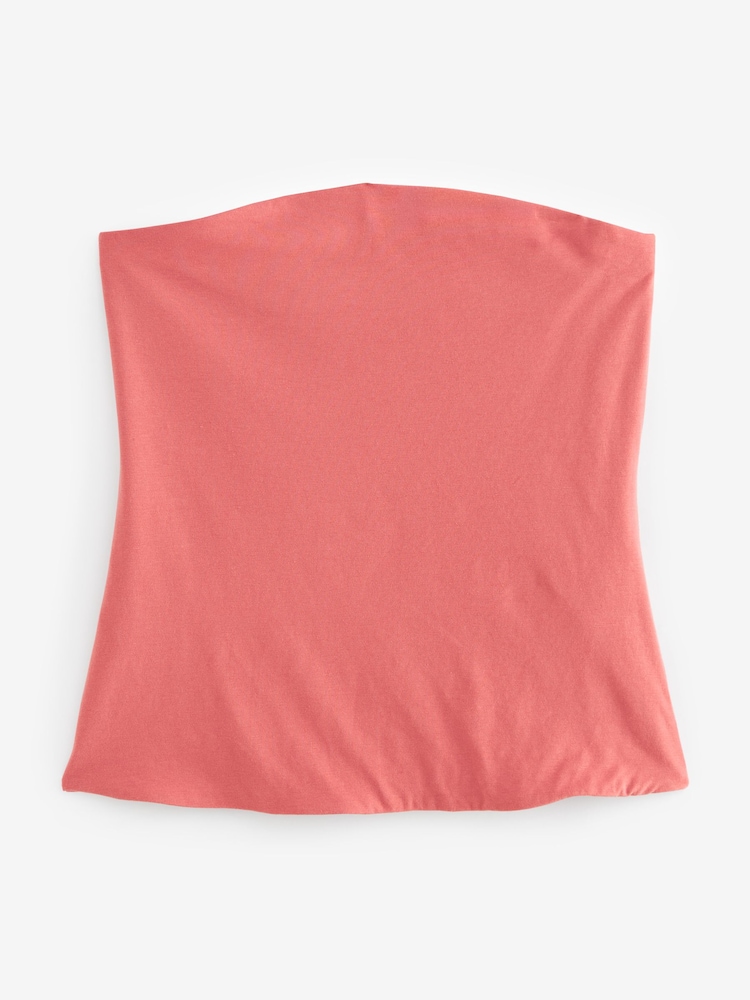 Rose - Haut bandeau en coton riche - Image 5 of 6