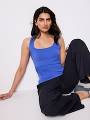 Cobalt Blue Square Neck Vest - Image 2 of 6