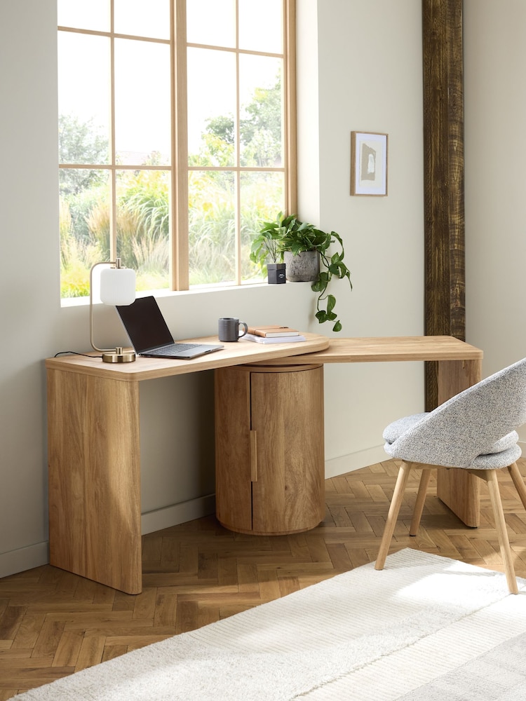Light Natural Arches Swivel Desk - Image 1 of 12
