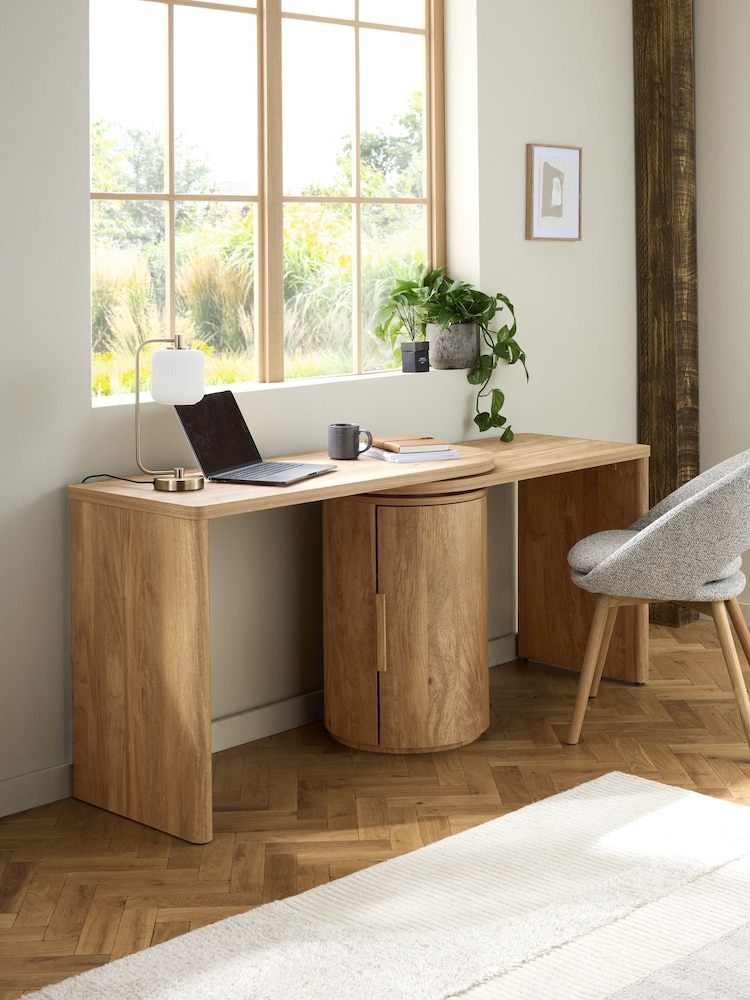 Light Natural Arches Swivel Desk - Image 2 of 12
