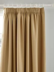 Laura Ashley Pale Gold Stephanie Blackout Lined Pencil Pleat Blackout Pencil Pleat Curtains - Image 1 of 2