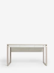 White Bronx Oak Effect Desk - Image 5 of 10