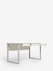White Bronx Oak Effect Desk - Image 6 of 10