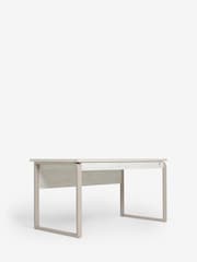 White Bronx Oak Effect Desk - Image 7 of 10