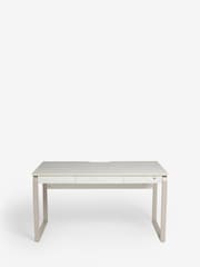 White Bronx Oak Effect Desk - Image 8 of 10