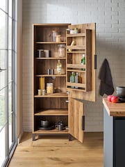 Dark Natural Bronx Kitchen Larder Cupboard - Image 1 of 11