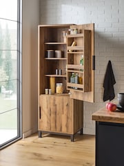 Dark Natural Bronx Kitchen Larder Cupboard - Image 3 of 11