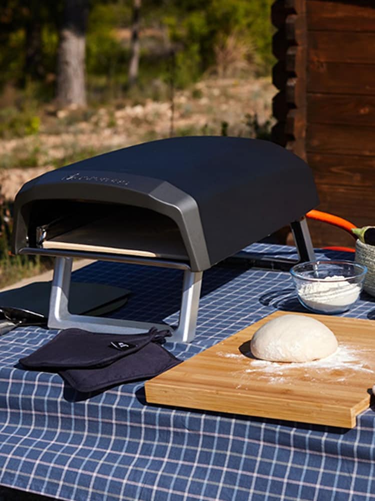 Bergner Black 12 Inch Portable Gas Pizza Oven with Pizza Peel & Bag - Image 1 of 4