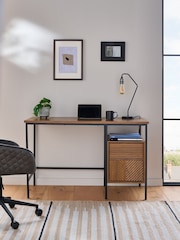 Dark Natural Marlow Desk - Image 3 of 9