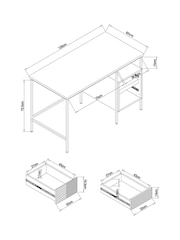 Dark Natural Marlow Desk - Image 9 of 9