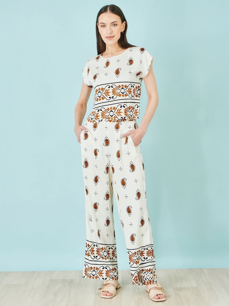 Yumi White Viscose Paisley Top - Image 2 of 3