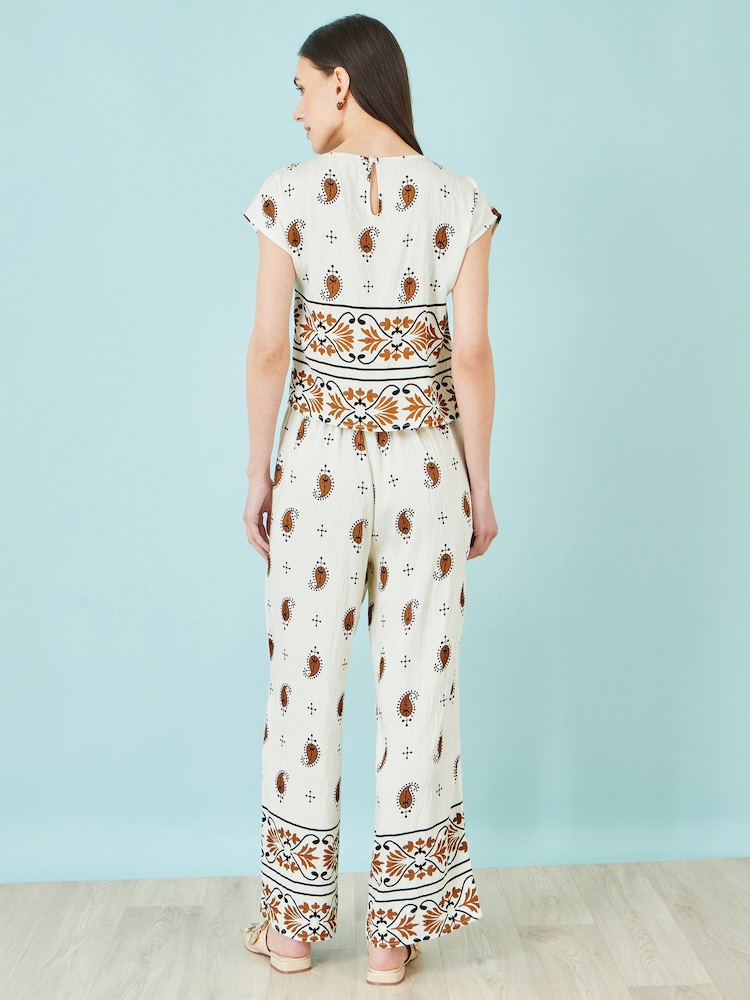 Yumi White Viscose Paisley Top - Image 3 of 3