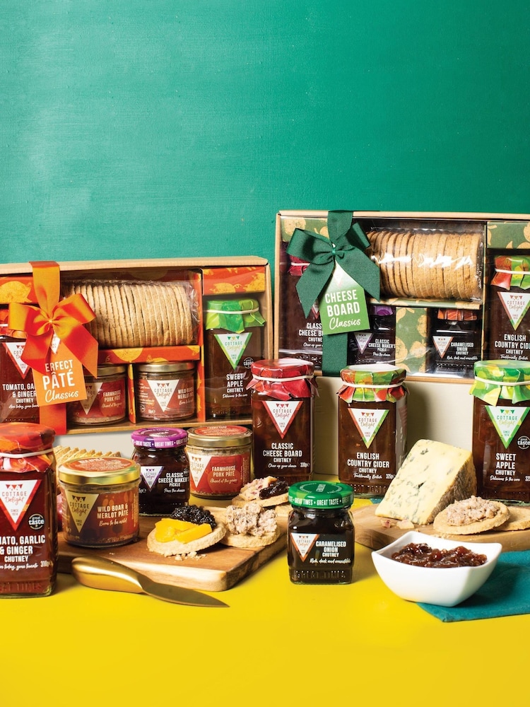 Cottage Delight Cheese Board Classics and Perfect Pate Classics Gift Hamper Bundle - Image 1 of 5