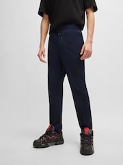 HUGO Blue Performance Stretch Cotton Trousers with Drawcord Waist - Image 1 of 5